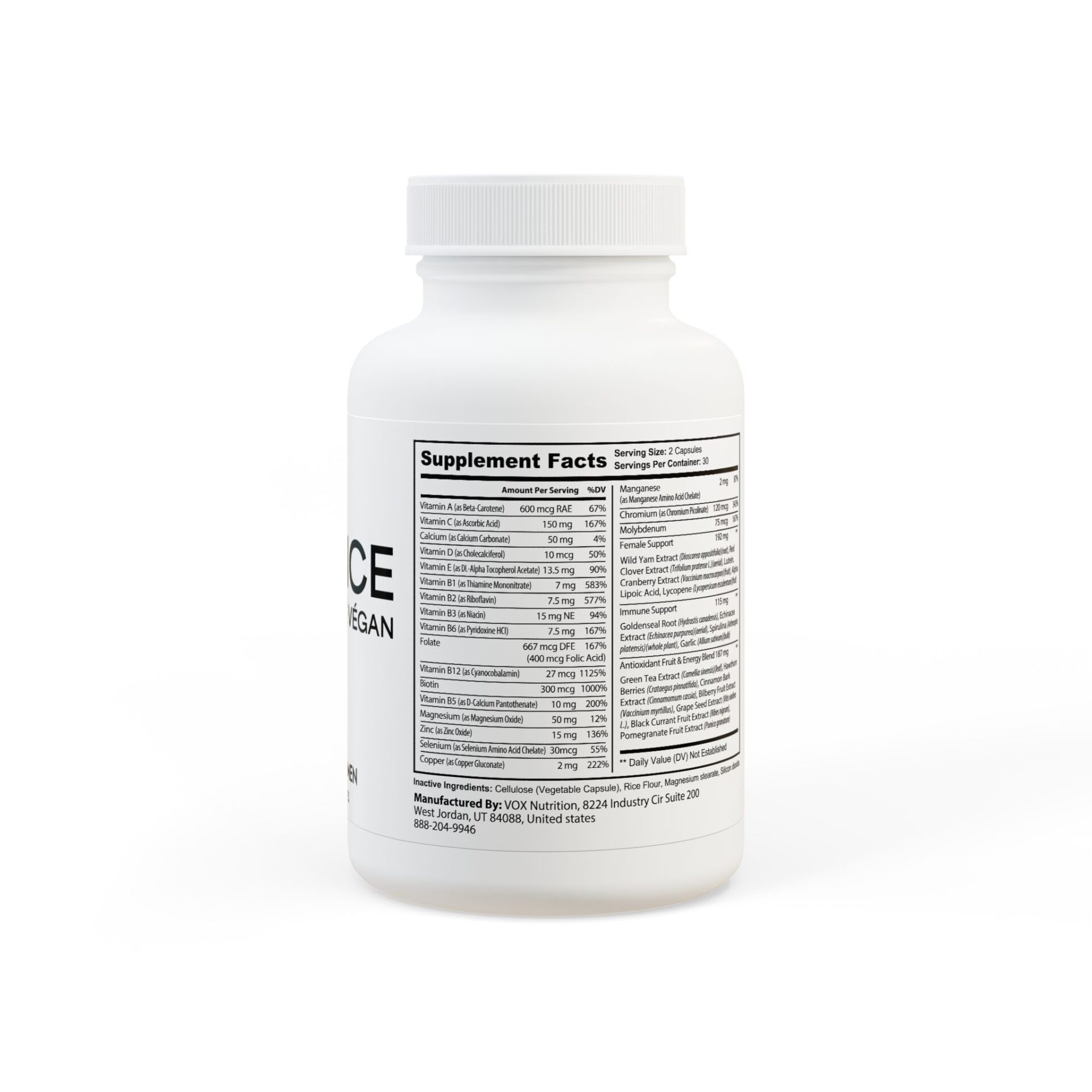 Complément multivitaminé pour femmes (60 capsules) – Image 3